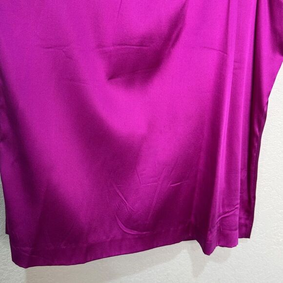 Theory Silk Tank Top Womens Small Purple Magenta Morisa Sleeveless Blouse Shirt - Picture 4 of 9